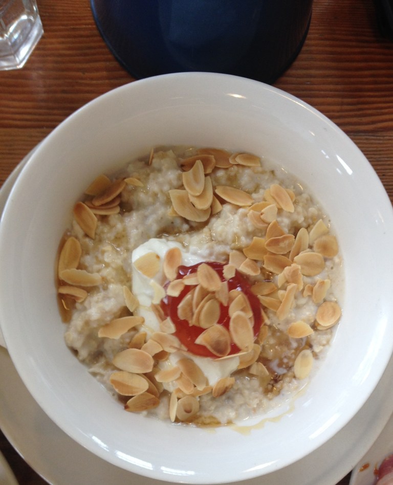 porridge, bread and jam for frances