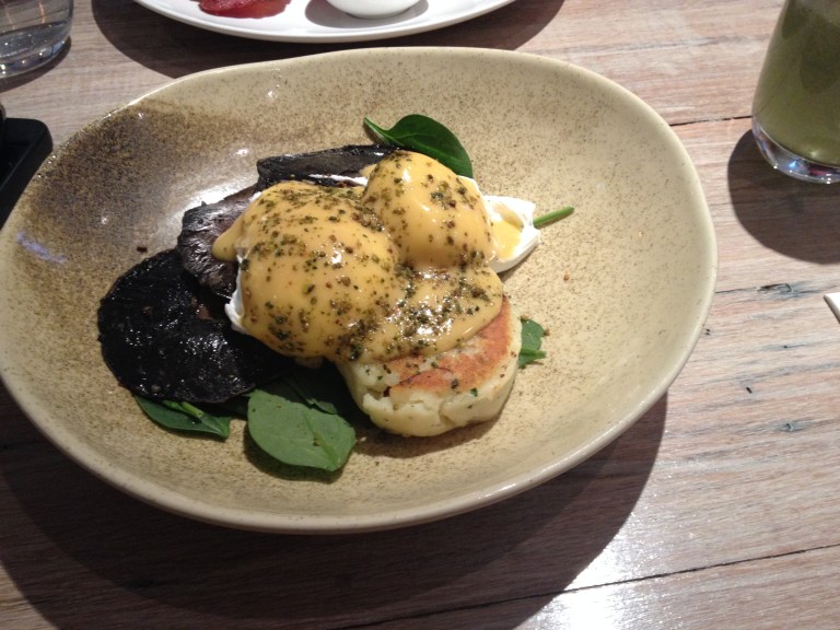 portobello mushroom & gruyere potato rösti, the grain store