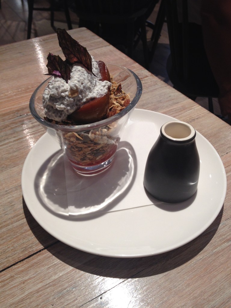 toasted granola parfait & strawberry, the grain store