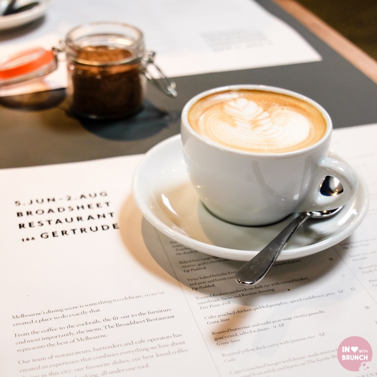 Broadsheet Restaurant Collingwood Flat White (1 of 1)